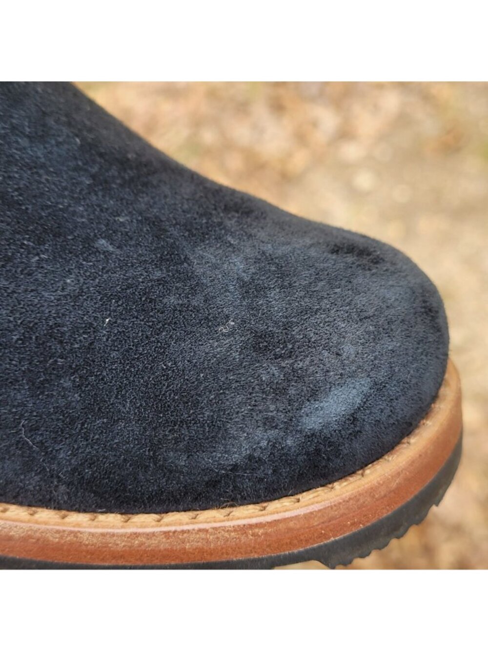 Ugg Australia Endell Womens 7.5 Black Suede Shearling Lined Moto Boots 9" NICE - Picture 16 of 16